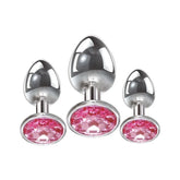 Adam and Eve Pink Gem 3 Sizes Metallic Anal Plug Set